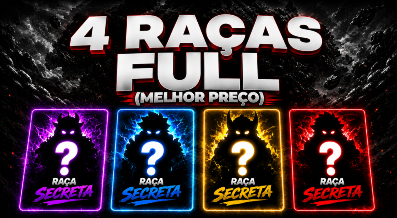 🌟⚔️🎸 LV2800 + (4 RAÇAS FULL) +GHM +CDK +SG ✨(PROMO)✨