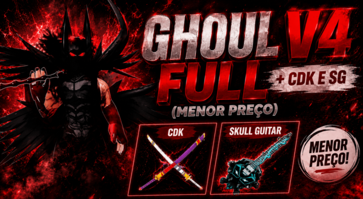 😈⚔️🎸 LV2800 +V4 GHOUL (FULL) +GHM +CDK +SG ✨(PROMO)✨